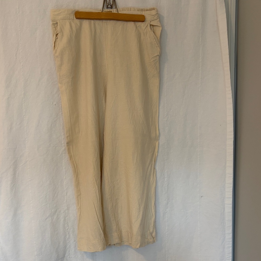 Women's Straight-Leg Cropped Pants with Pockets, XL